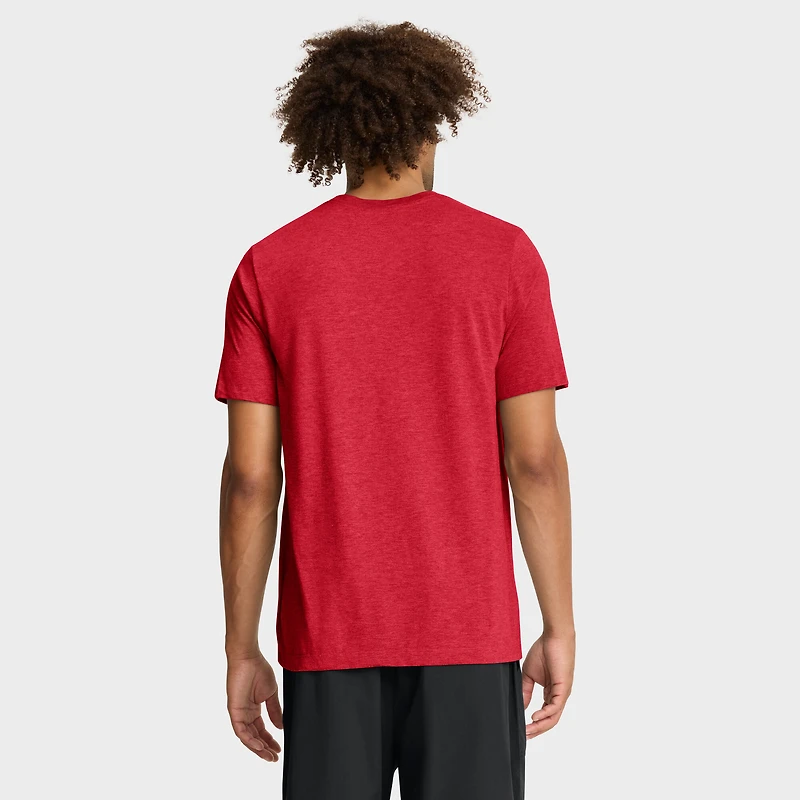 Men's Nike Heather Red St. Louis Cardinals Stacked Tri-Blend T-Shirt