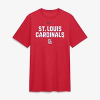 Men's Nike Heather Red St. Louis Cardinals Stacked Tri-Blend T-Shirt