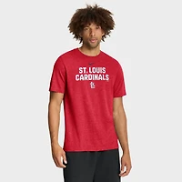 T-shirt Nike pour homme, rouge chiné, St. Louis Cardinals, modèle Stacked Tri-Blend