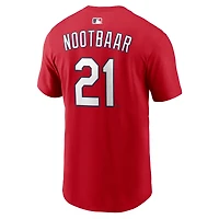 Men's Nike Lars Nootbaar Red St. Louis Cardinals Name & Number T-Shirt