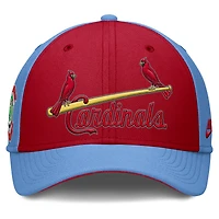 Casquette Nike Performance Flex Rise Swoosh bleu clair/rouge pour homme des Cardinals de St. Louis