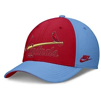 Casquette Nike Performance Flex Rise Swoosh bleu clair/rouge pour homme des Cardinals de St. Louis