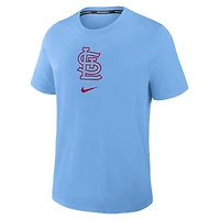 T-shirt Nike bleu clair pour homme St. Louis Cardinals Authentic Collection Early Work Tri-Blend Dri-FIT
