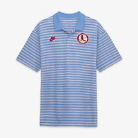 Men's Nike  Light Blue St. Louis Cardinals Cooperstown Collection Dri-FIT Victory Striped Polo