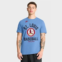 T-shirt Nike bleu clair pour homme, collection Cooperstown des Cardinals de Saint-Louis