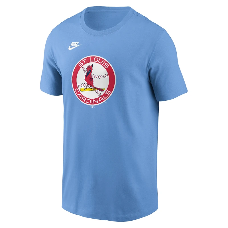 T-shirt Nike bleu clair avec logo de l'équipe la collection Cooperstown des Cardinals St. Louis pour hommes