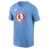 T-shirt Nike bleu clair avec logo de l'équipe la collection Cooperstown des Cardinals St. Louis pour hommes