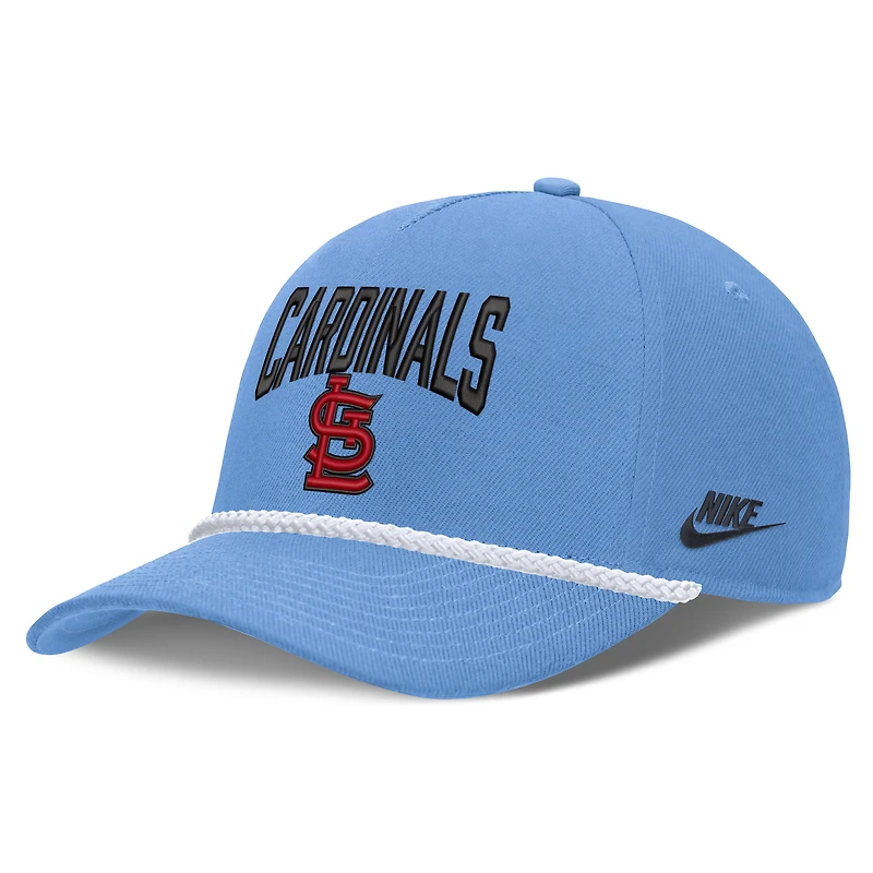 Casquette ajustable Nike bleu clair St. Louis Cardinals Cooperstown Rise pour homme