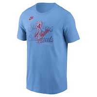T-shirt Nike bleu clair pour homme, motif local des Cardinals de Saint-Louis