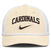 Casquette trucker ajustable Nike St. Louis Cardinals Rise Dri-FIT naturelle/blanche pour homme