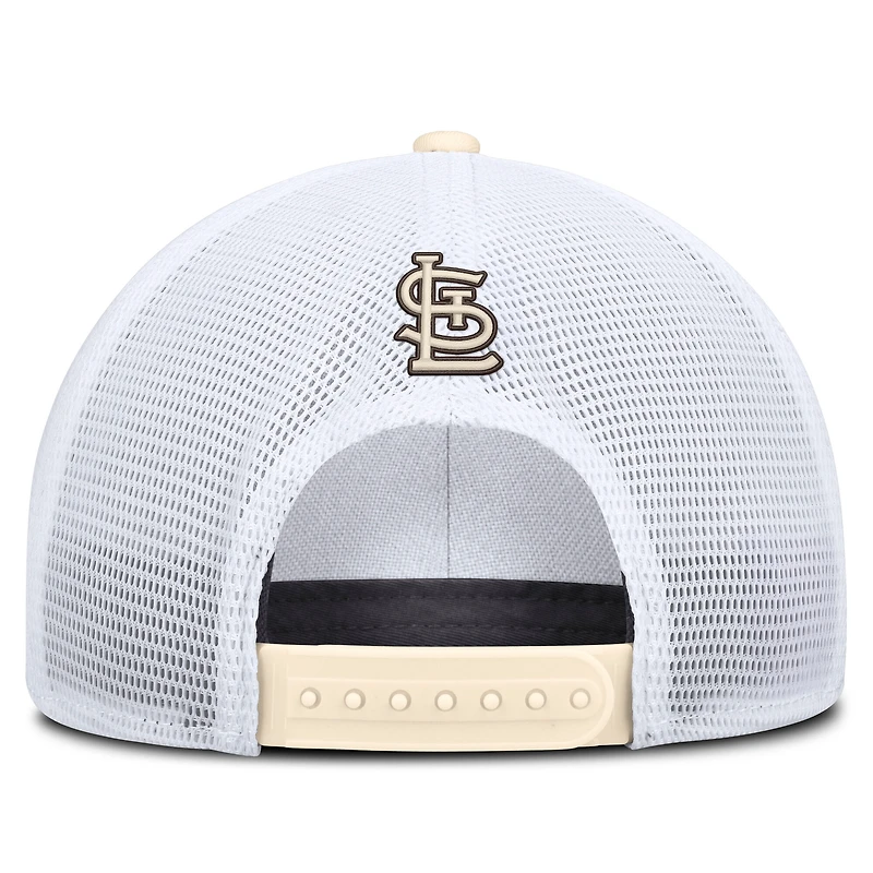 Men's Nike Natural/White St. Louis Cardinals Rise Dri-FIT Trucker Adjustable Hat
