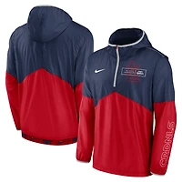 Men's Nike Navy/Red St. Louis Cardinals Overview Half-Zip Hoodie Jacket