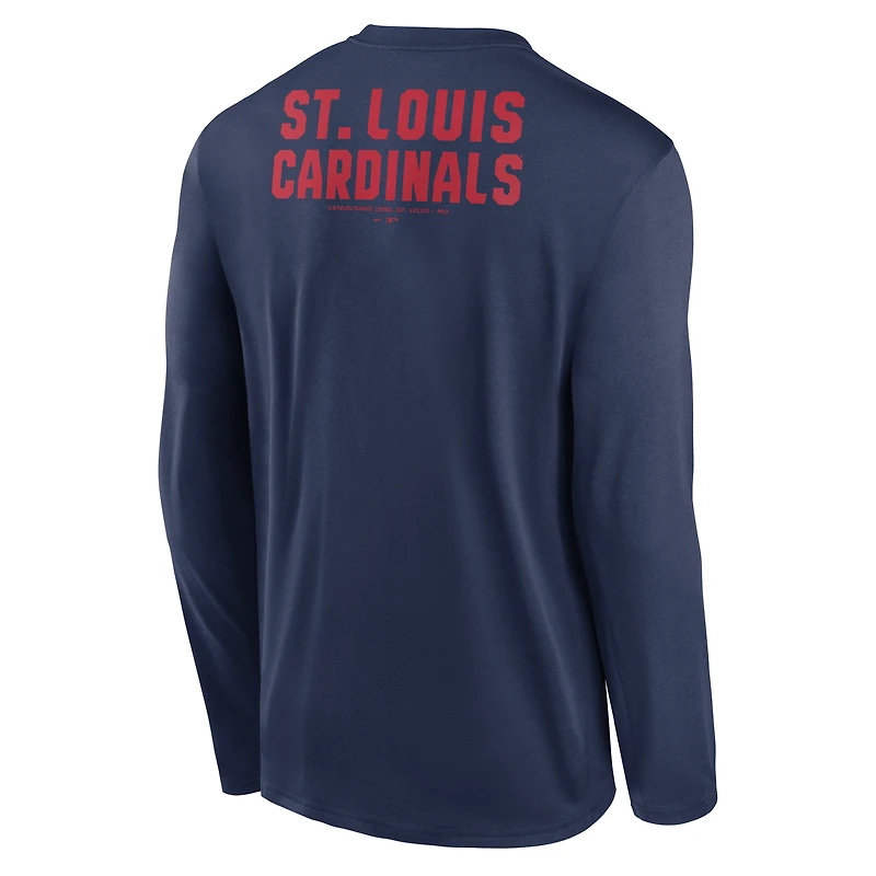 T-shirt à manches longues Nike Dri-FIT Legend 2-Hit bleu marine pour homme
