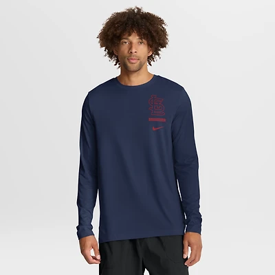 T-shirt à manches longues Nike Dri-FIT Legend 2-Hit bleu marine pour homme