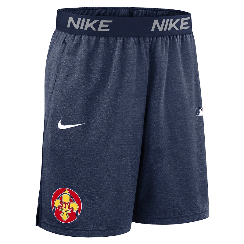 Men's Nike  Navy St. Louis Cardinals Authentic Collection City Connect Performance Knit Shorts