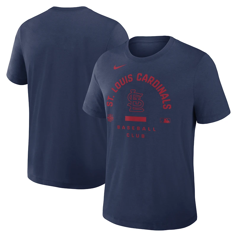 Men's Nike Navy St. Louis Cardinals Authentic Collection Early Work Tri-Blend Dri-FIT T-Shirt