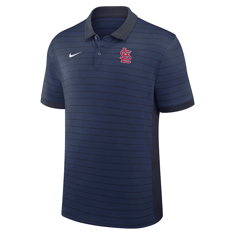 Men's Nike St. Louis Cardinals Authentic Collection Striped Victory Dri-FIT Polo