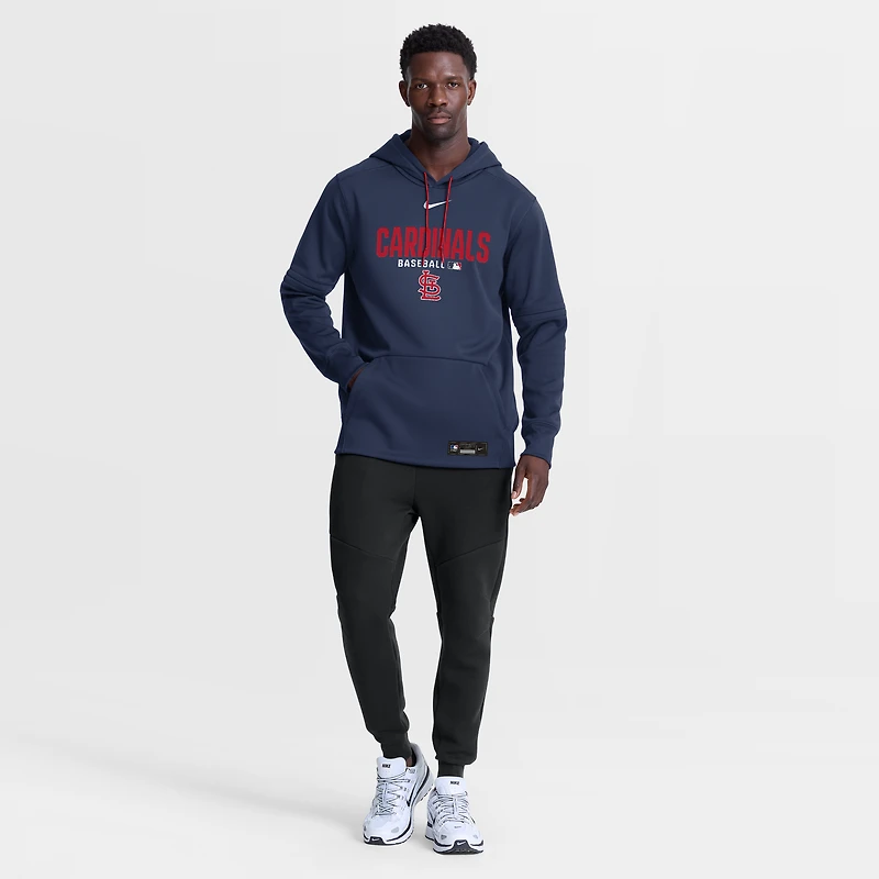 Men's Nike Navy St. Louis Cardinals Authentic Collection Therma-FIT Hoodie