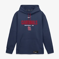 Sweat à capuche Nike Authentic Collection Therma-FIT bleu marine pour homme, modèle St. Louis Cardinals de Saint-Louis.