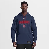 Sweat à capuche Nike Authentic Collection Therma-FIT bleu marine pour homme, modèle St. Louis Cardinals de Saint-Louis.