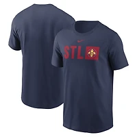 T-shirt Nike City Connect Tricode bleu marine pour homme, St. Louis Cardinals