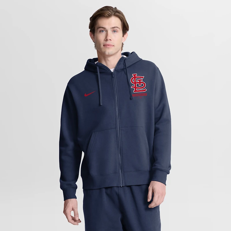 Sweat à capuche zippé Nike Primetime Lockup bleu marine pour homme