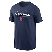 T-shirt Nike St. Louis Cardinals Team Engineered Performance pour homme - Bleu marine