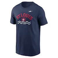 T-shirt Nike pour hommes, bleu marine, St. Louis Cardinals, Wheel Hometown