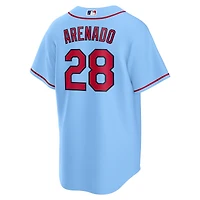 Maillot de joueur officiel alternatif Nike Nolan Arenado bleu clair des Cardinals St. Louis pour homme