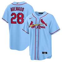 Maillot de joueur officiel alternatif Nike Nolan Arenado bleu clair des Cardinals St. Louis pour homme