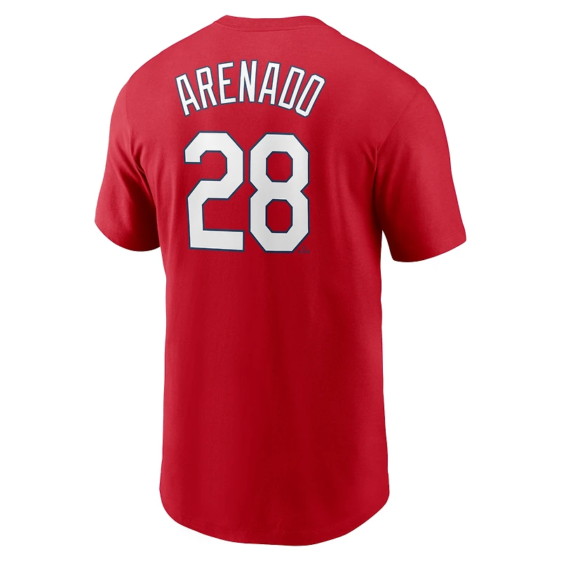 T-shirt Nike Nolan Arenado rouge avec nom et numéro des Cardinals de St. Louis pour hommes