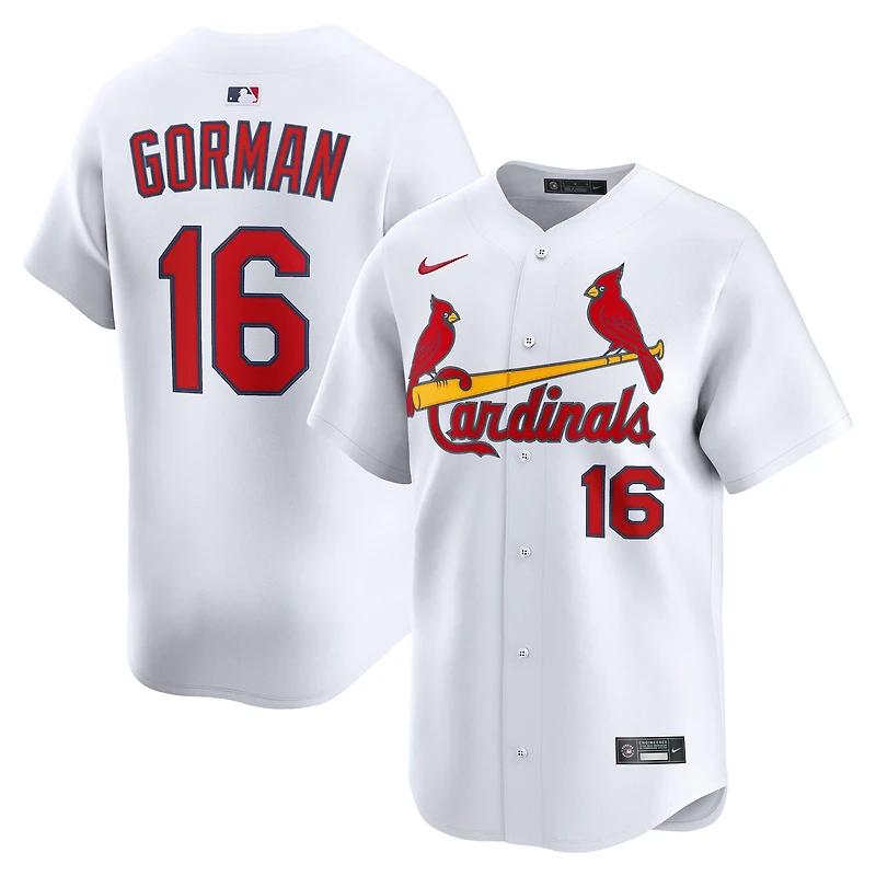 Maillot de joueur alternatif Nike Nolan Gorman blanc des Cardinals St. Louis pour homme