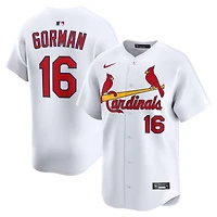 Men's Nike Nolan Gorman White St. Louis Cardinals Home Limited Player Jersey
