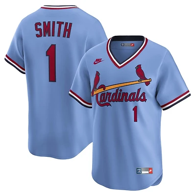 Maillot Nike Ozzie Smith bleu pour homme des Cardinals de St. Louis, collection rétro Cooperstown limitée