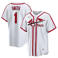 Homme Nike Ozzie Smith Blanc St. Louis Cardinals Domicile Cooperstown Collection Maillot Joueur