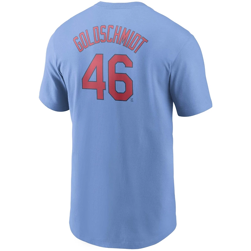 Men's Nike Paul Goldschmidt Light Blue St. Louis Cardinals Name & Number T-Shirt