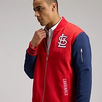Men's Nike Red/Navy St. Louis Cardinals Authentic Collection Dugout Relaxed Full-Zip Bomber Jacket