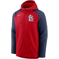 Men's Nike Red/Navy St. Louis Cardinals Authentic Collection Player - Full-Zip Hoodie Jacket