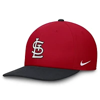 Casquette Nike Pro Dri-FIT Snapback rouge/marine pour homme, Cardinals de Saint-Louis