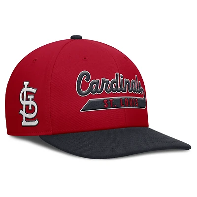 Casquette Snapback Nike Pro Performance rouge/bleu marine pour homme des Cardinals de St. Louis