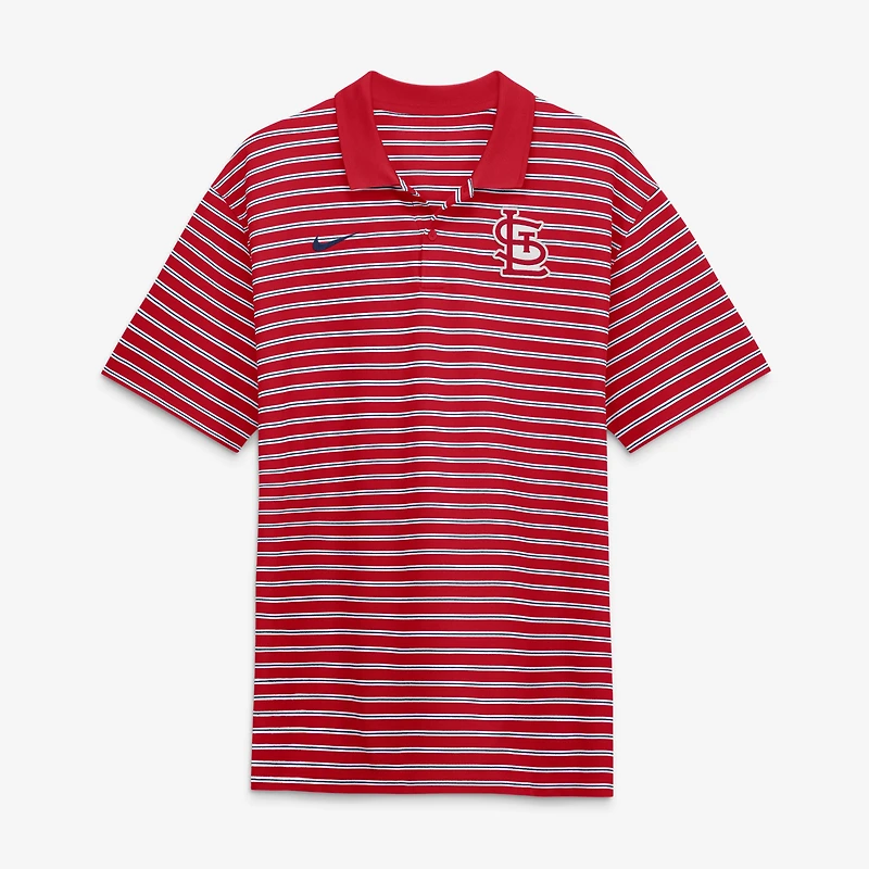 Men's Nike Red/White St. Louis Cardinals Striped Victory Dri-FIT Polo
