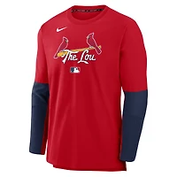 Pull léger Nike rouge City Connect 2025 des Cardinals de Saint-Louis pour homme, collection authentique, Player Dri-FIT