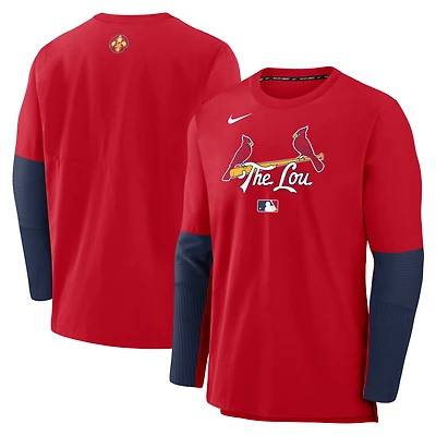 Pull léger Nike rouge City Connect 2025 des Cardinals de Saint-Louis pour homme, collection authentique, Player Dri-FIT