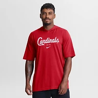 Men's Nike Red St. Louis Cardinals Arched Wordmark Tri-Blend Hooded T-Shirt