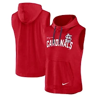 T-shirt à capuche sans manches Nike St. Louis Cardinals Athletic pour homme, rouge