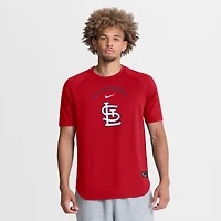 Men's Nike Red St. Louis Cardinals Authentic Collection Batting Practice Pre-Game Raglan Dri-FIT Top