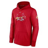 Men's Nike Red St. Louis Cardinals Authentic Collection City Connect Performance Pullover Hoodie