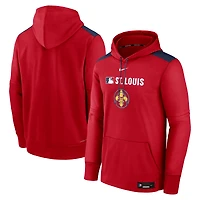 Men's Nike  Red St. Louis Cardinals Authentic Collection City Connect Therma Pullover Hoodie