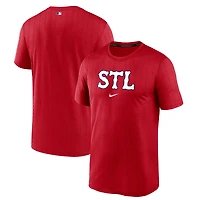 Men's Nike Red St. Louis Cardinals Authentic Collection City Connect Velocity Performance T-Shirt