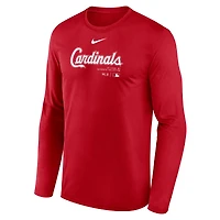 Men's Nike Red St. Louis Cardinals Authentic Collection Performance Long Sleeve T-Shirt